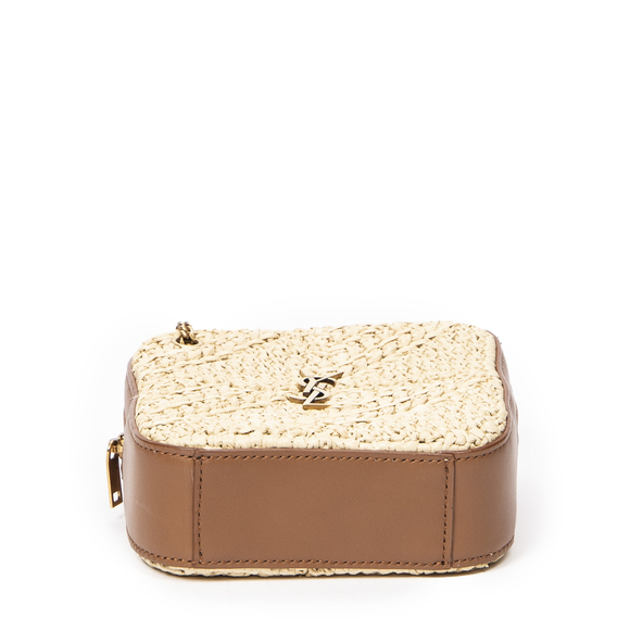 Yves Saint Laurent Jamie Mini Cube Raffia Crossbody - Picture 4 of 8